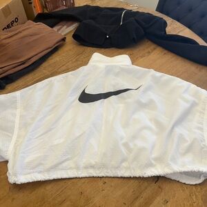 Nike White Windbreaker with Black Tag
